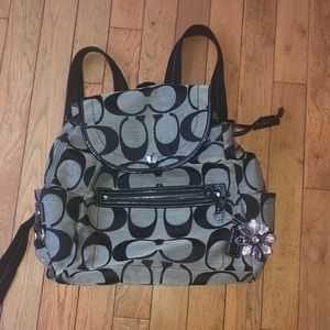 Black coach backpack purse
